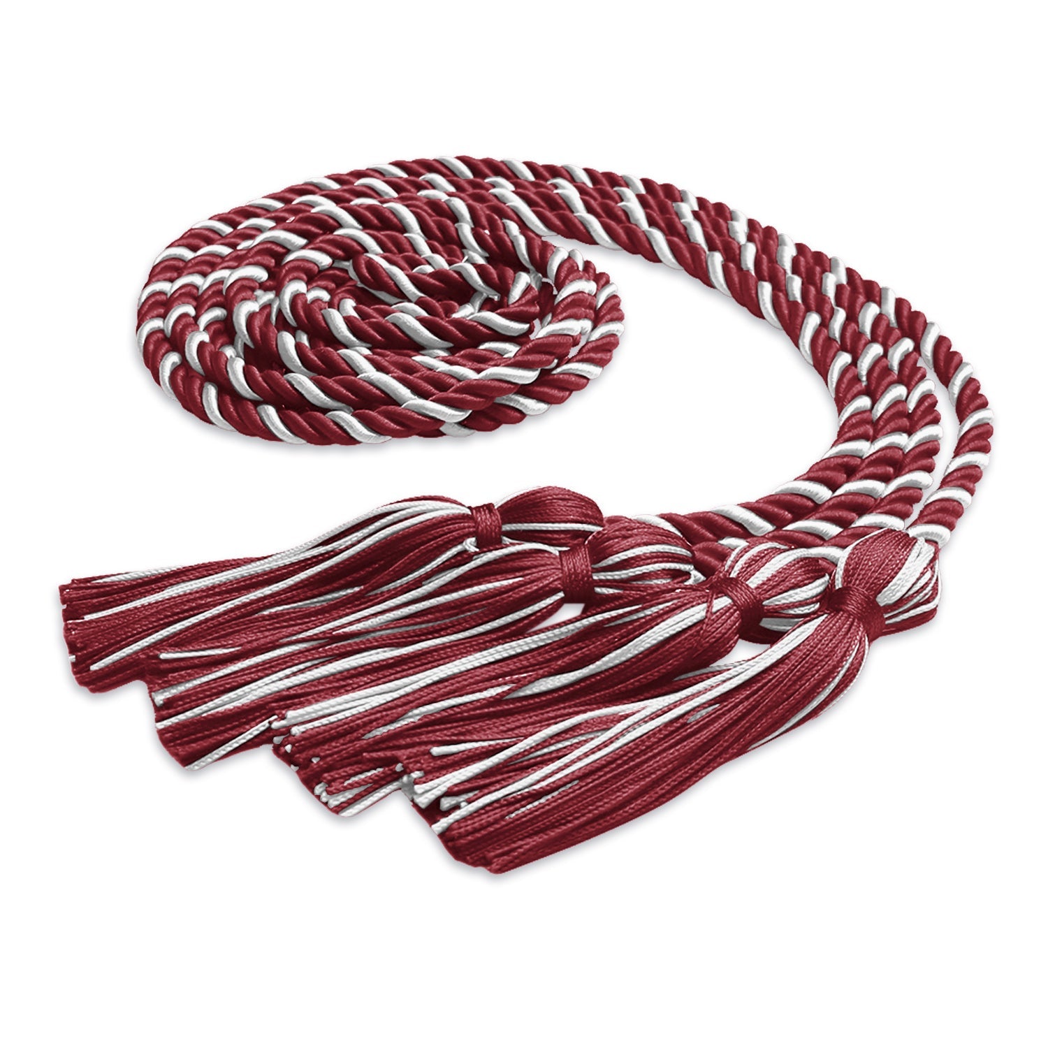 Double Graduation Honor Cord Cardinal/White - Endea Graduation