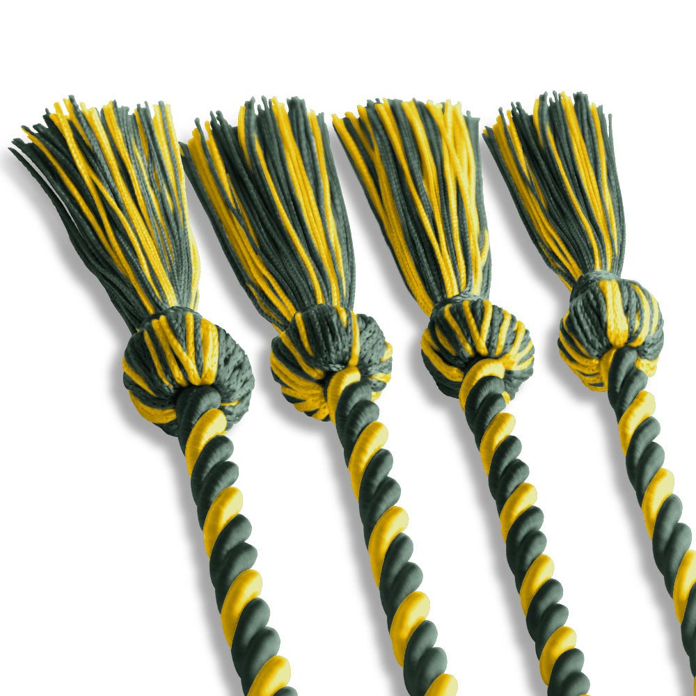 Double Graduation Honor Cord Forest Green/Gold - Endea Graduation