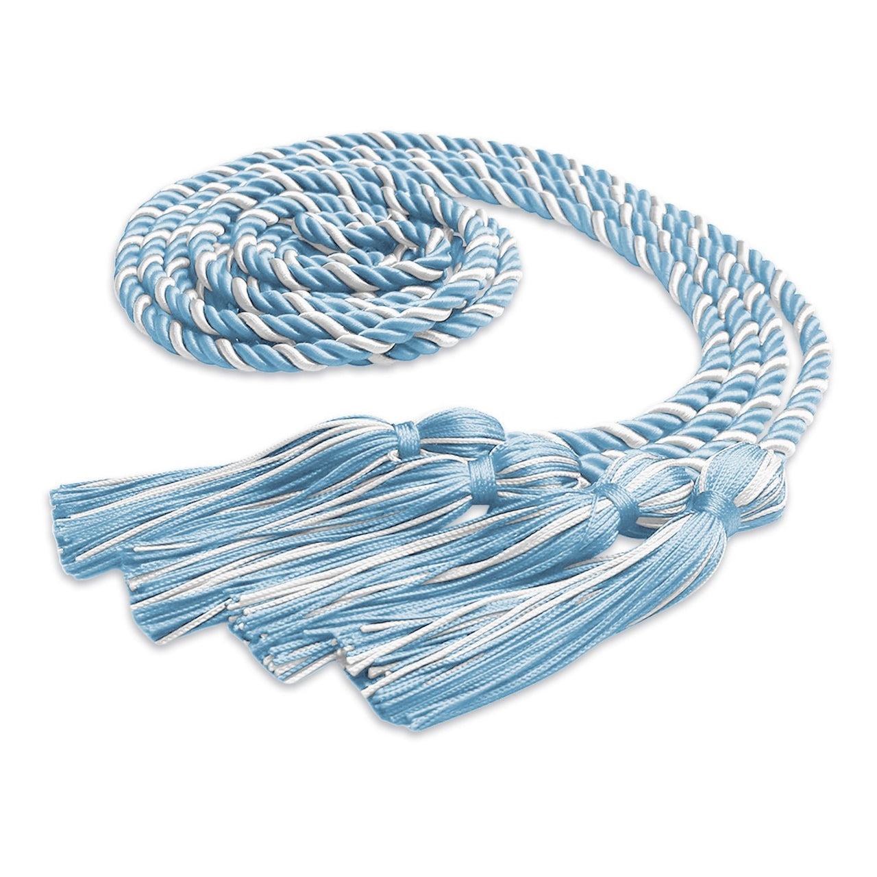 Double Graduation Honor Cord Light Blue/White - Endea Graduation