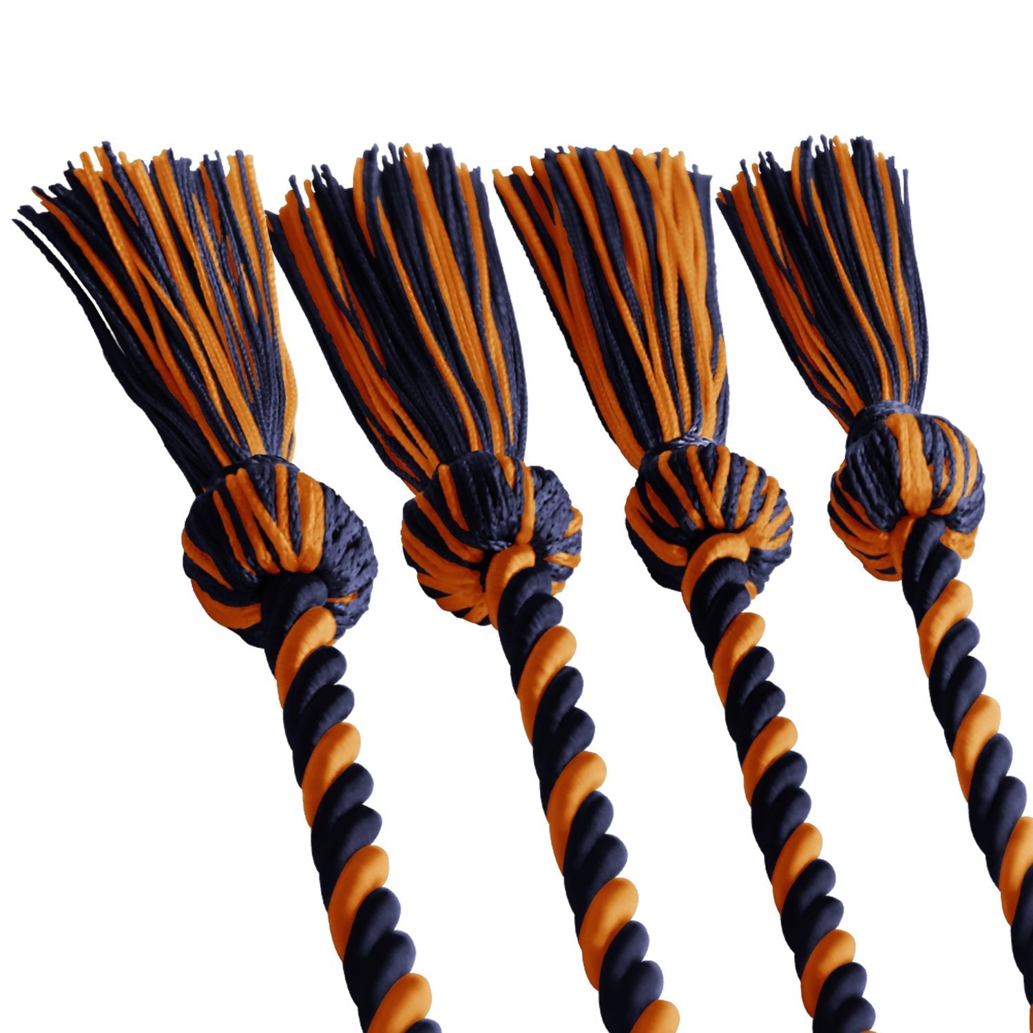 Double Graduation Honor Cord Navy Blue/Orange - Endea Graduation