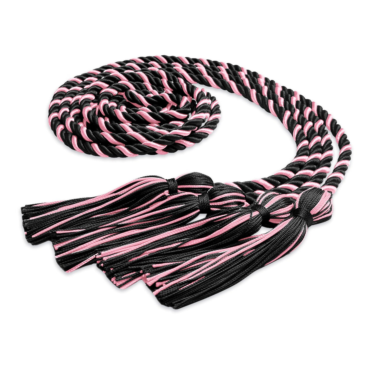 Double Graduation Honor Cord Pink/Black - Endea Graduation