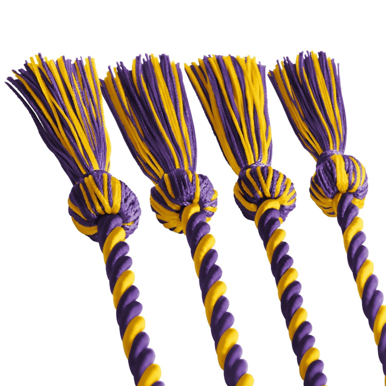 Double Graduation Honor Cord Purple/Gold - Endea Graduation