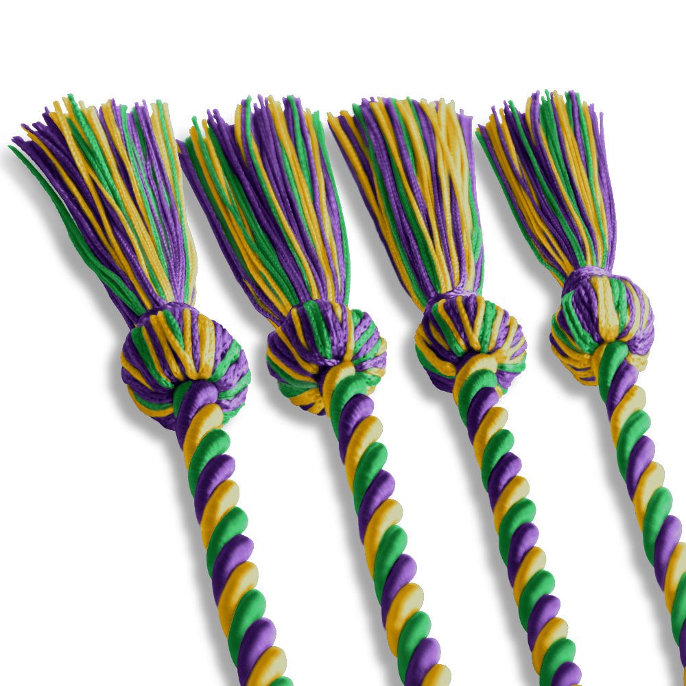 Double Graduation Honor Cord Purple/Green/Gold - Endea Graduation