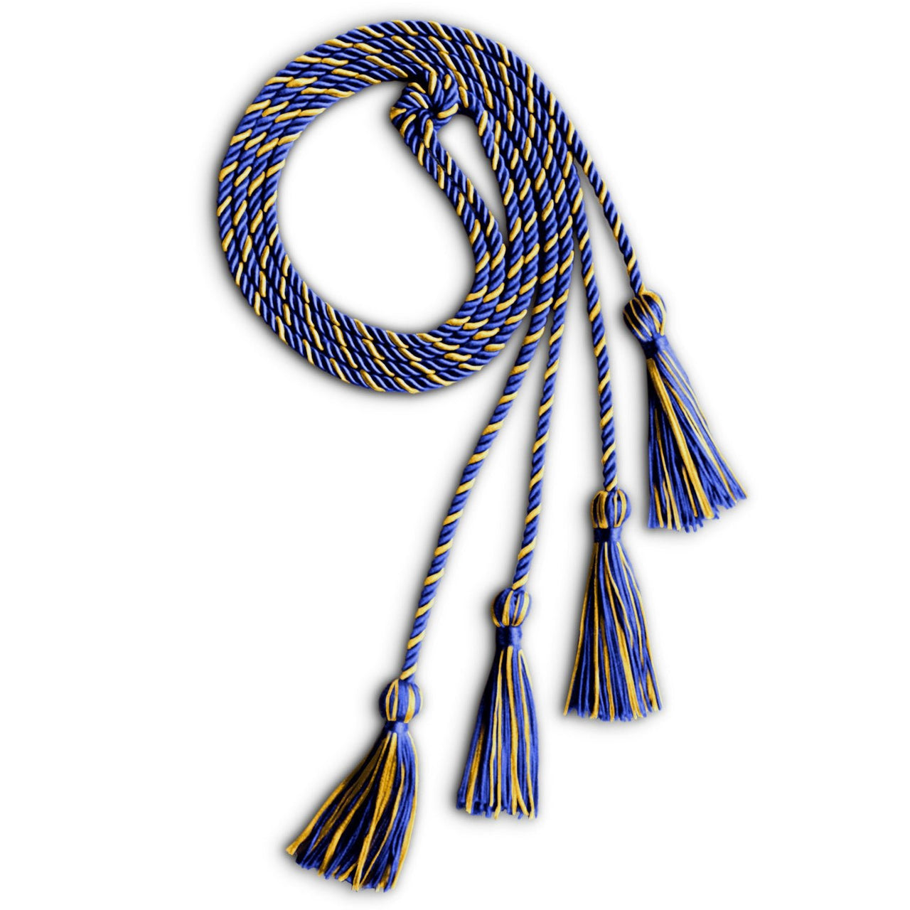 Double Graduation Honor Cord Royal Blue/Gold - Endea Graduation
