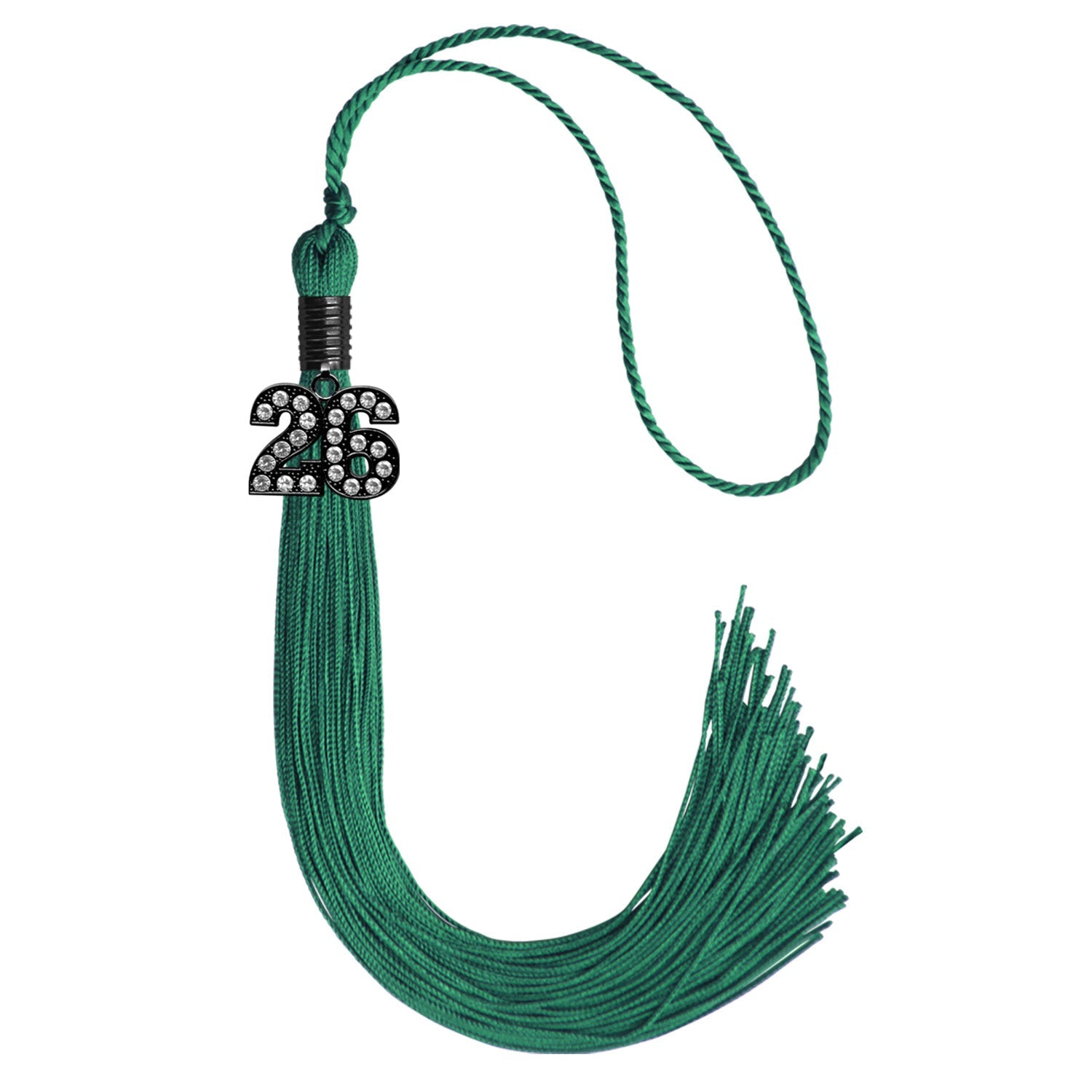 Emerald Green Graduation Tassel with Black Date Drop - Endea Graduation