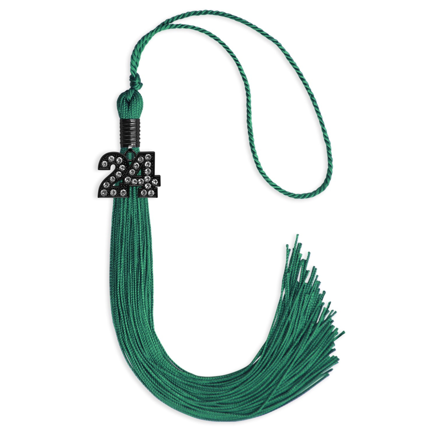 Emerald Green Graduation Tassel with Black Date Drop - Endea Graduation