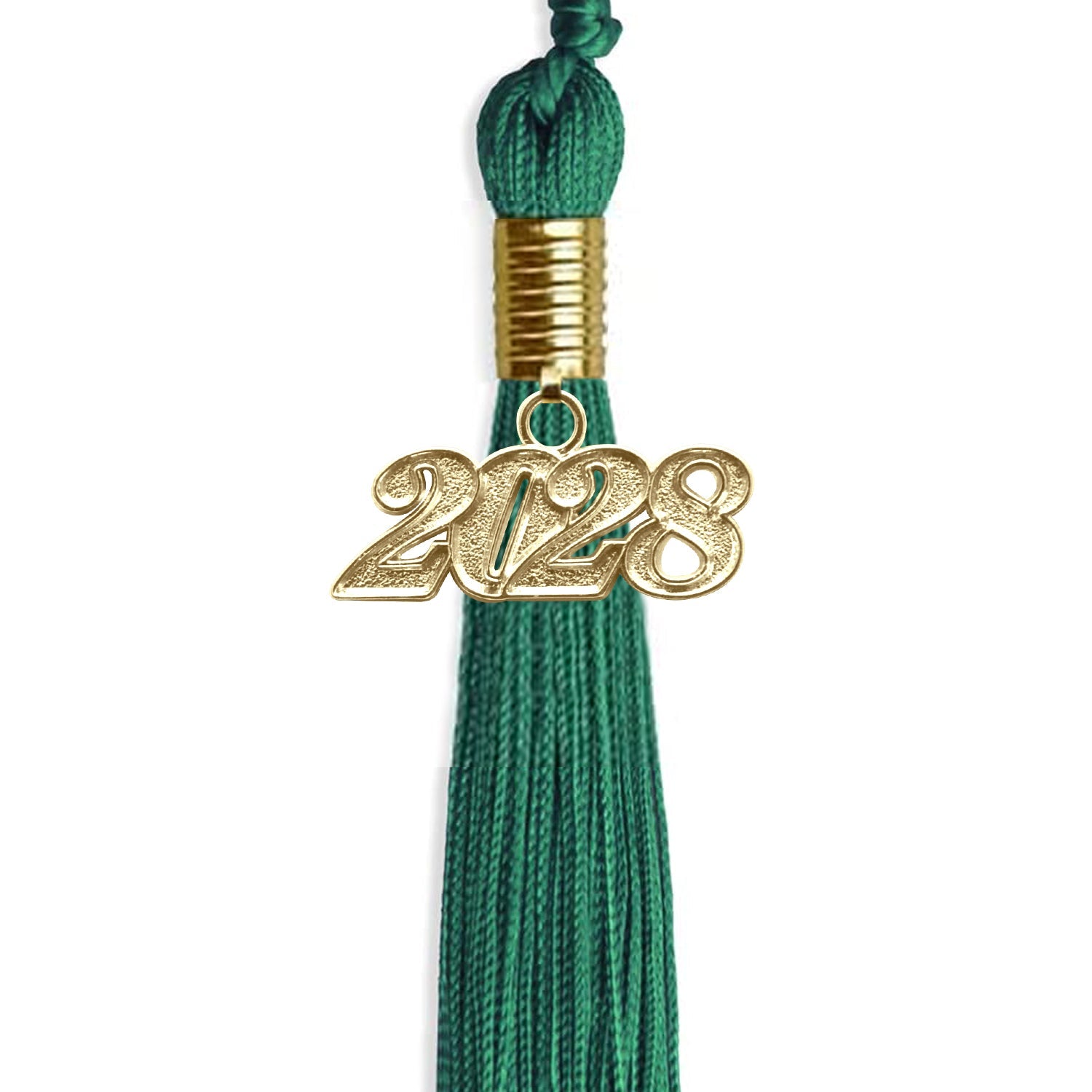 Emerald Green Graduation Tassel with Gold Date Drop - Endea Graduation