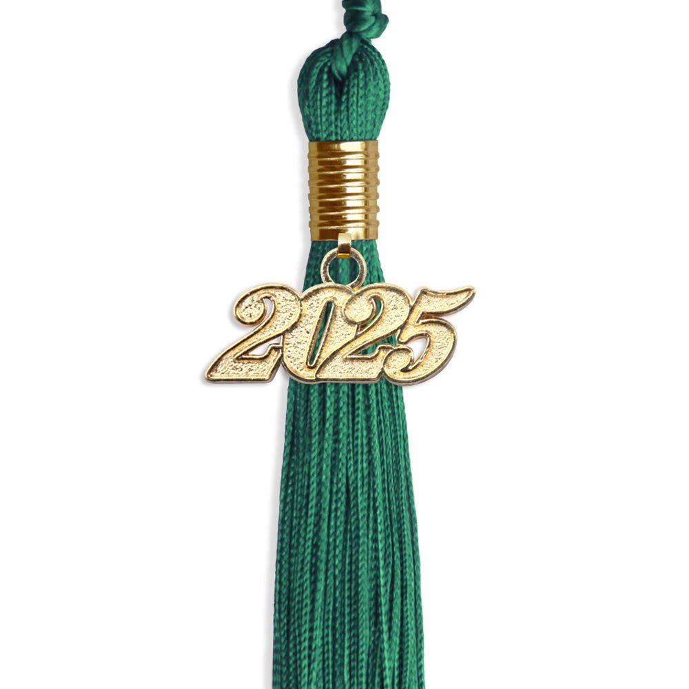 Emerald Green Graduation Tassel with Gold Date Drop - Endea Graduation