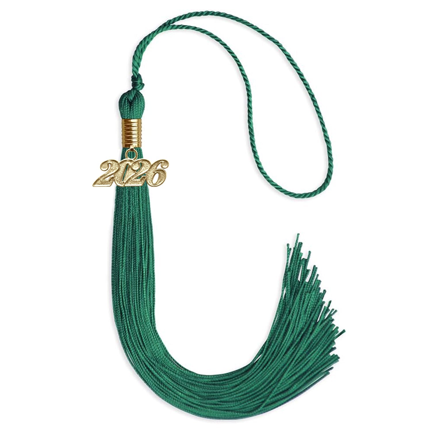 Emerald Green Graduation Tassel with Gold Date Drop - Endea Graduation