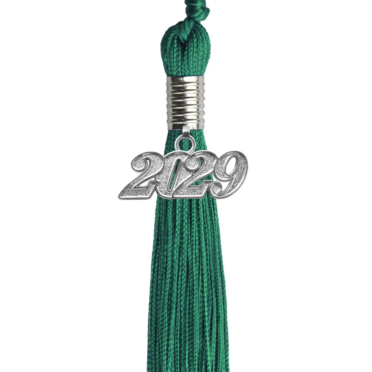 Emerald Green Graduation Tassel with Silver Date Drop by Endea Graduation