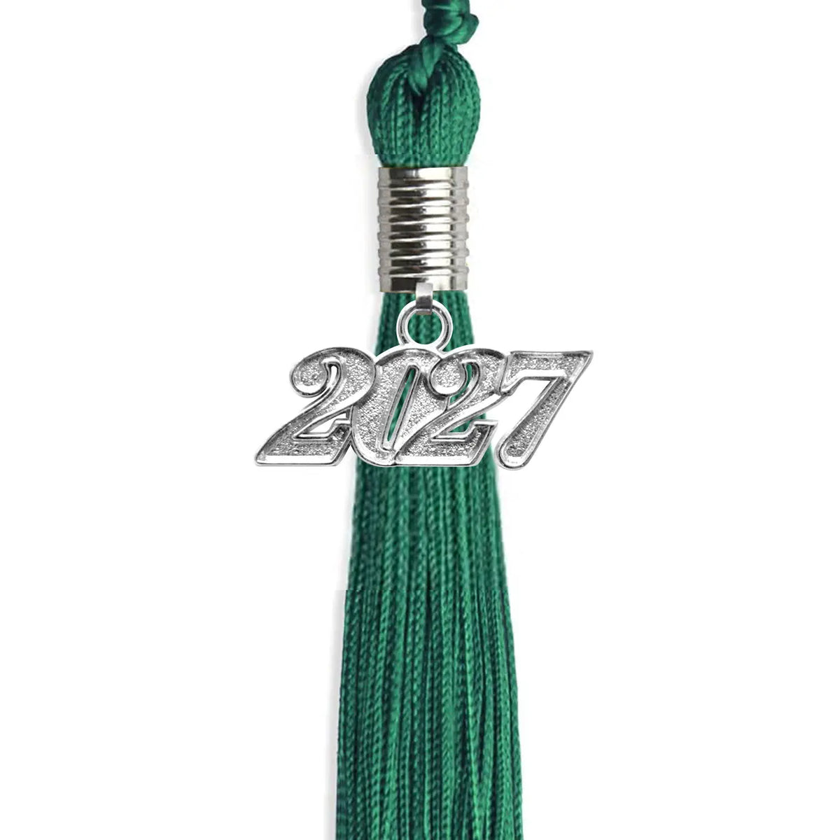 Emerald Green Graduation Tassel with Silver Date Drop by Endea Graduation