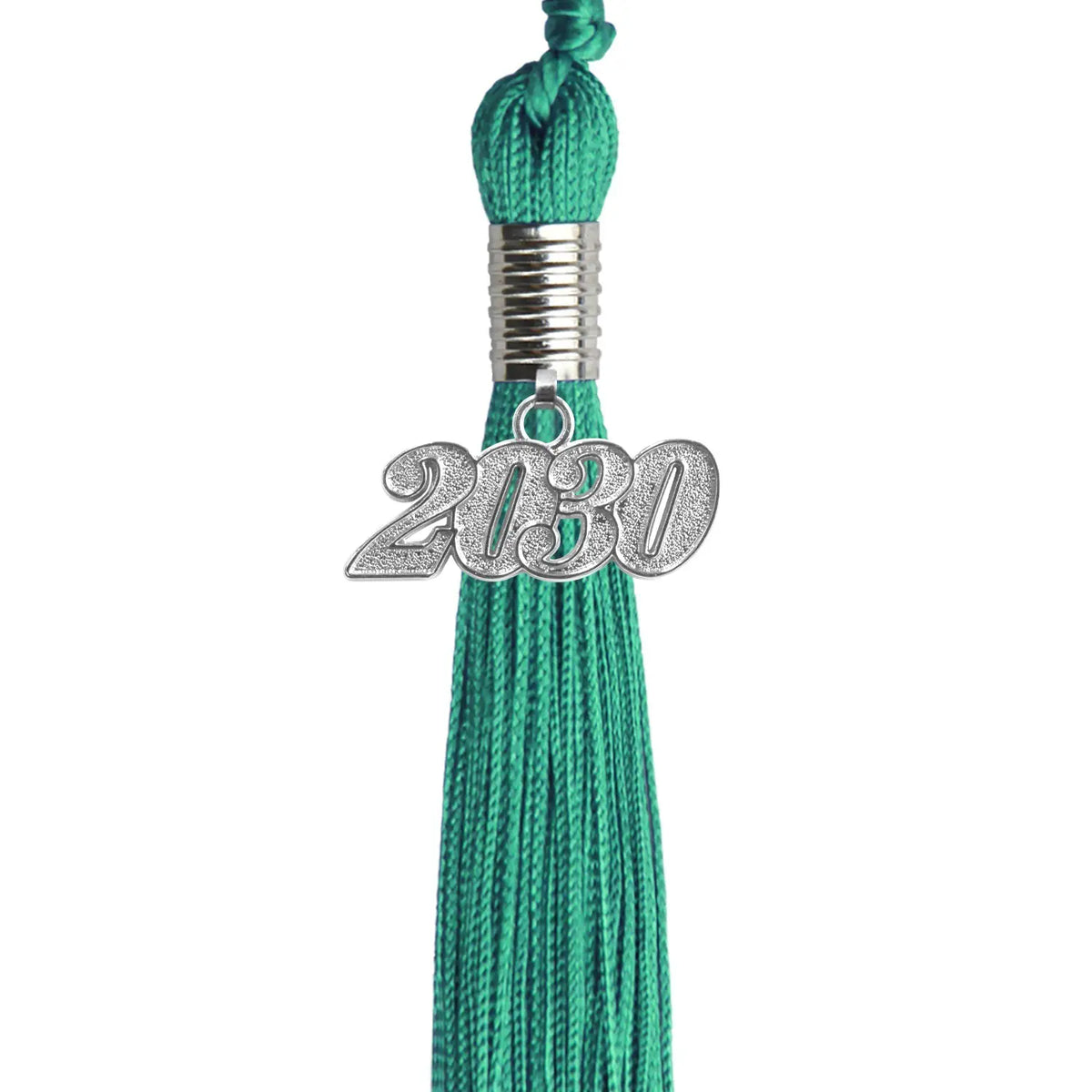 Emerald Green Graduation Tassel with Silver Date Drop by Endea Graduation