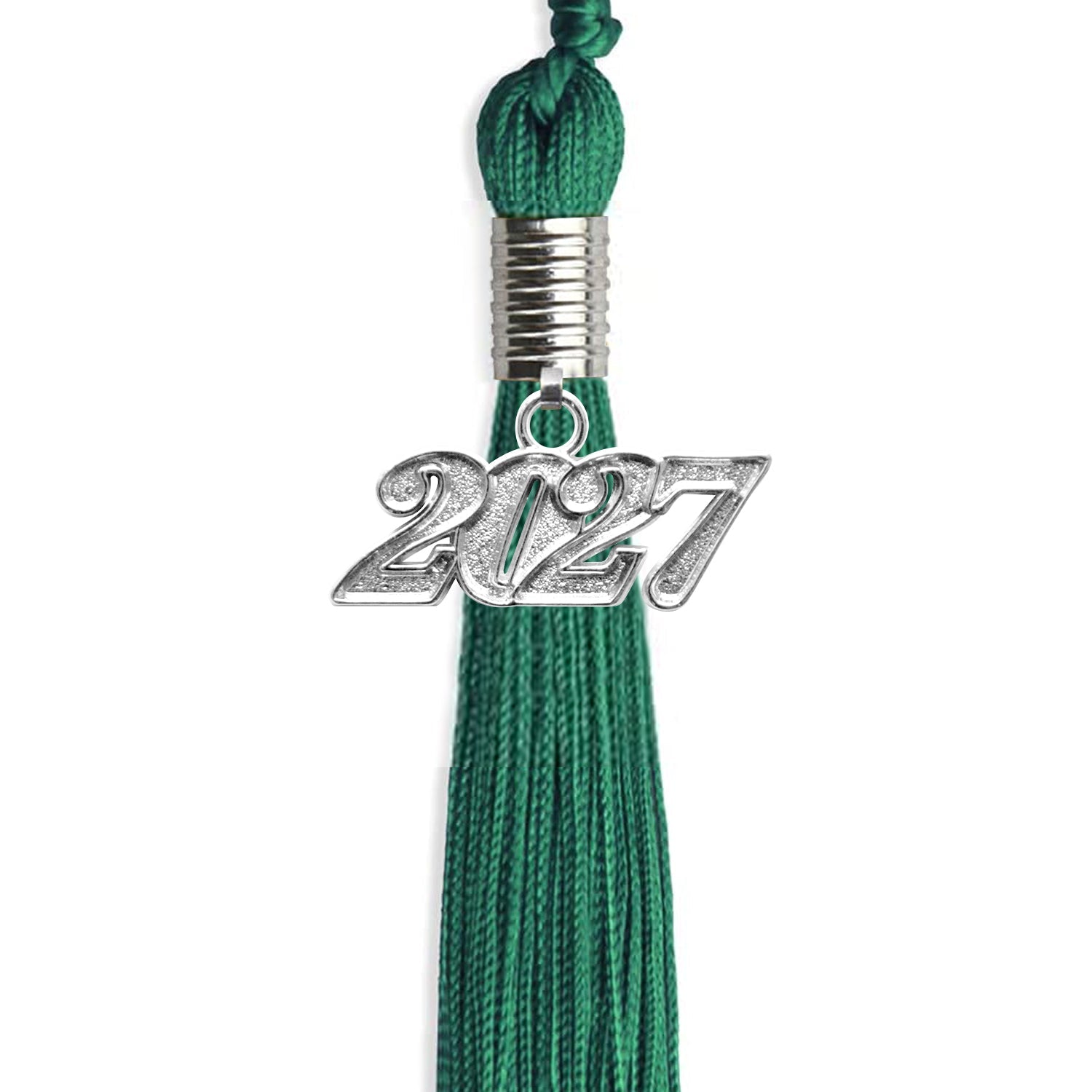 Emerald Green Graduation Tassel with Silver Date Drop - Endea Graduation