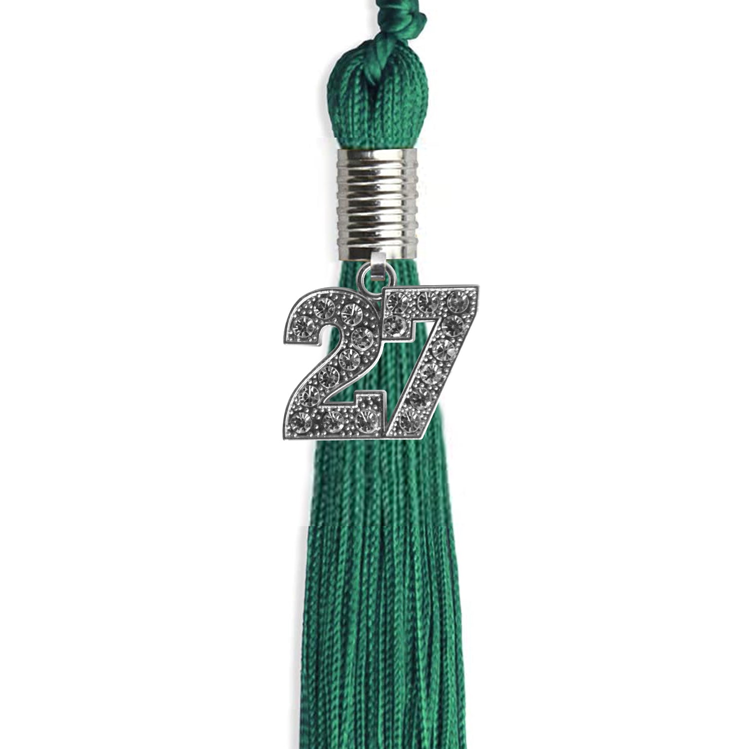 Emerald Green Graduation Tassel with Silver Date Drop - Endea Graduation