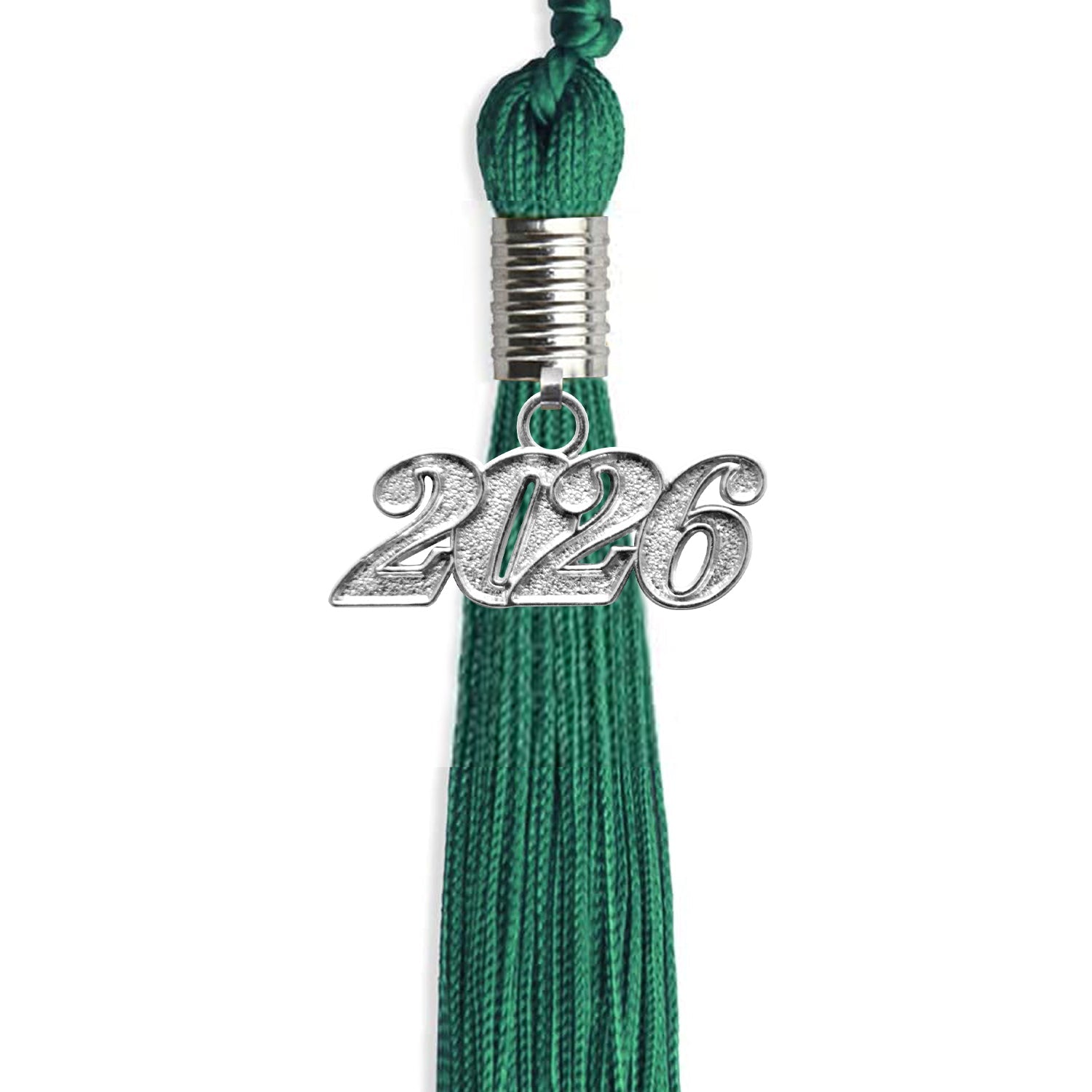 Emerald Green Graduation Tassel with Silver Date Drop - Endea Graduation