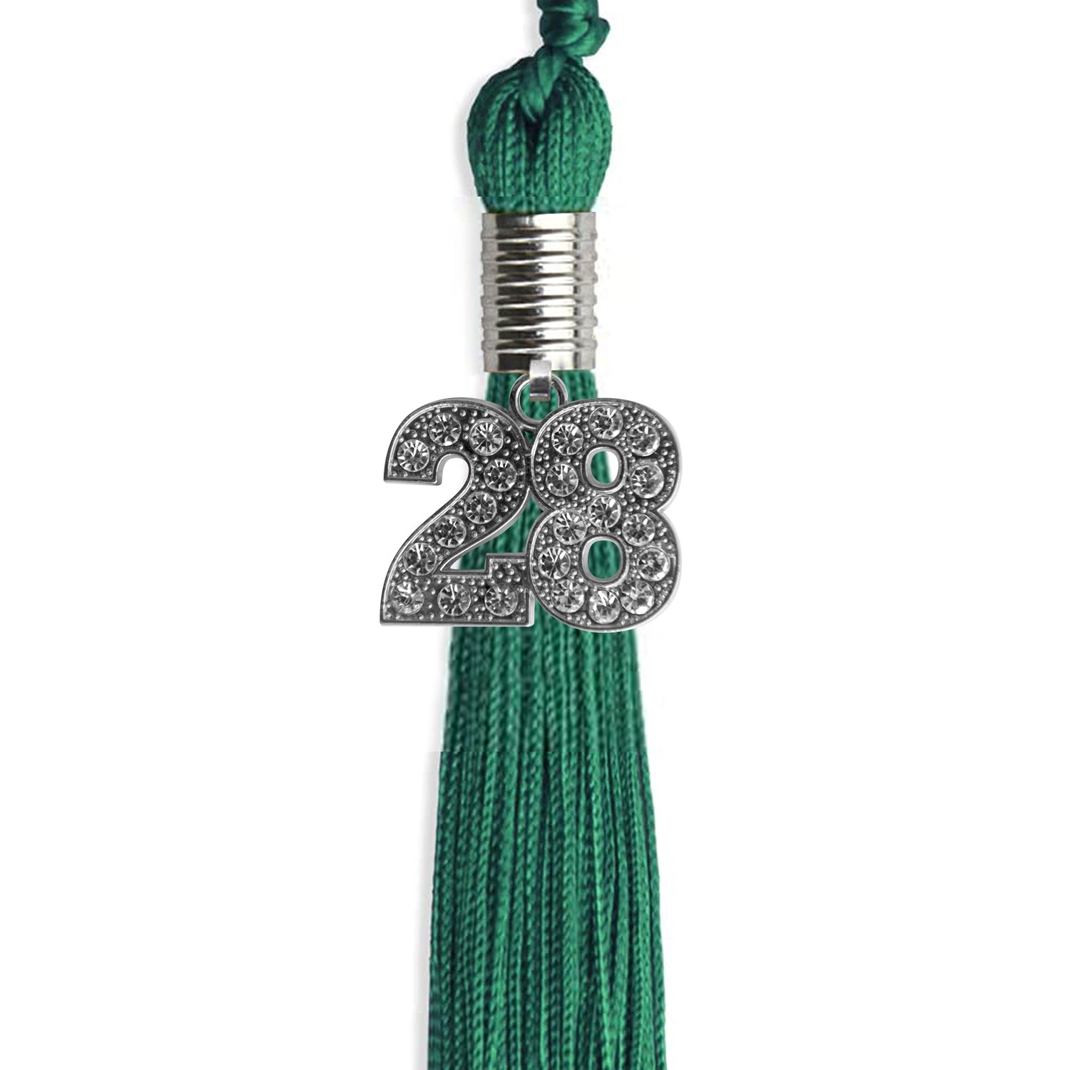 Emerald Green Graduation Tassel with Silver Date Drop - Endea Graduation