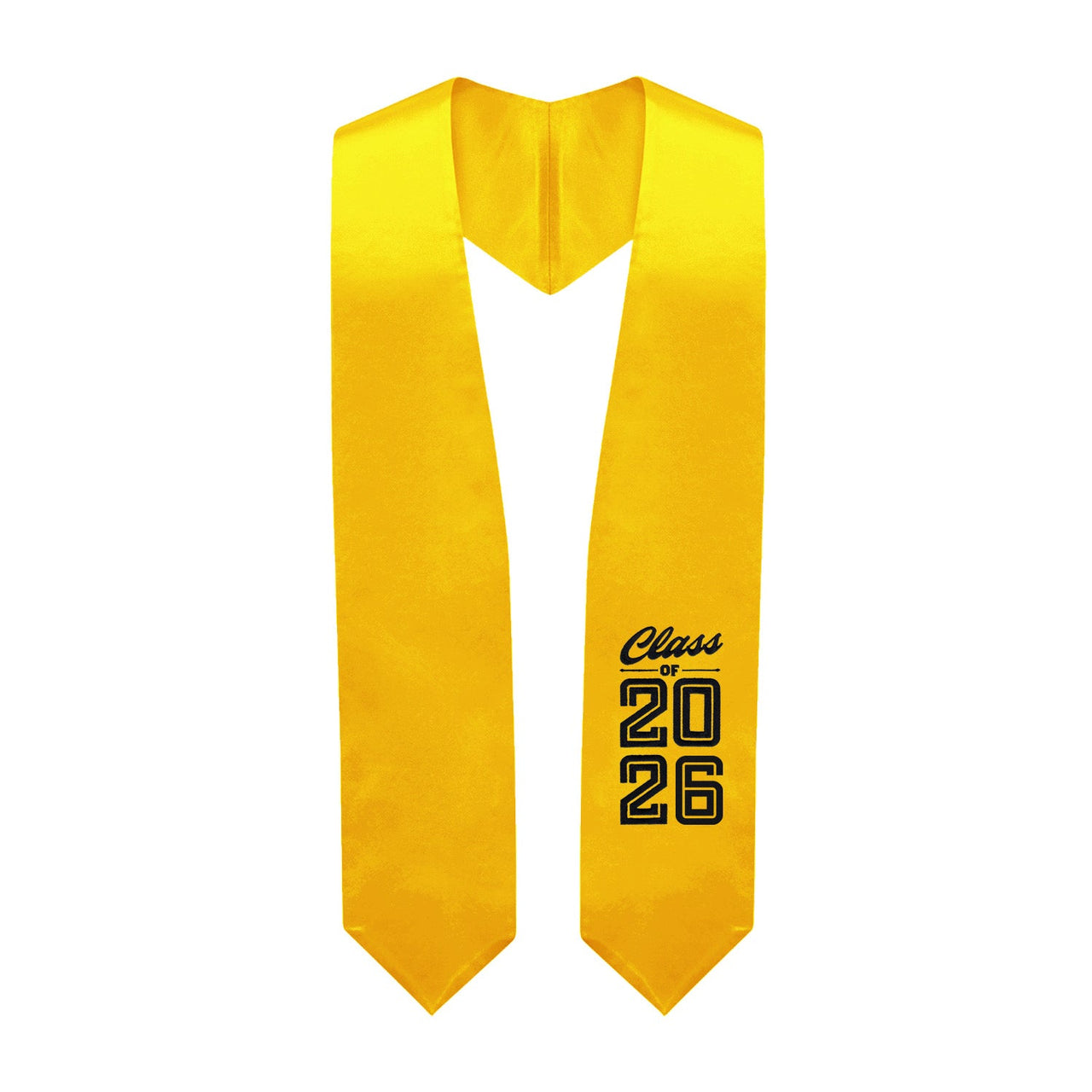 Gold Class of 2026 Graduation Stole/Sash with Classic Tips - Endea Graduation