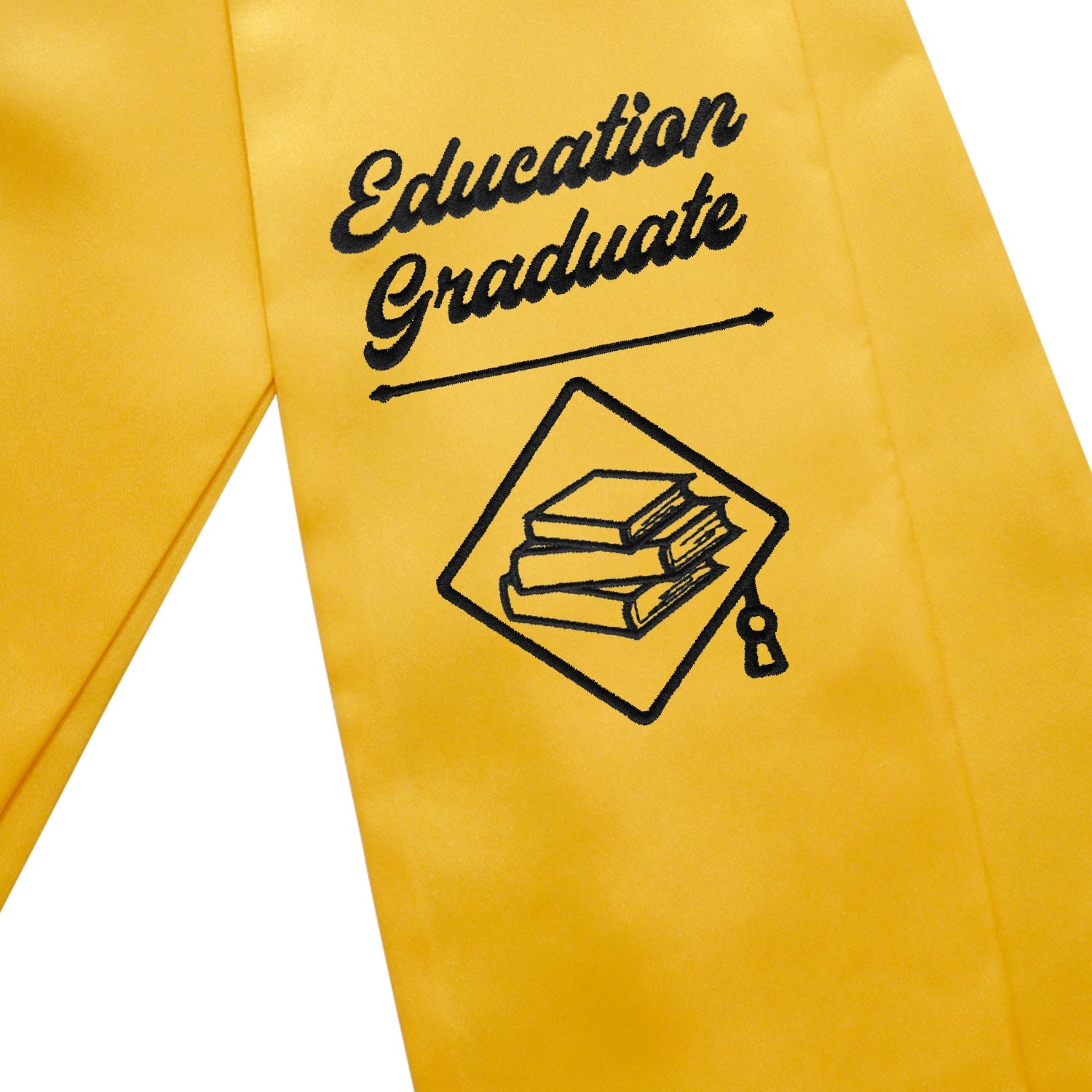 Gold Education Graduate Stole/Sash with Classic Tips - Endea Graduation