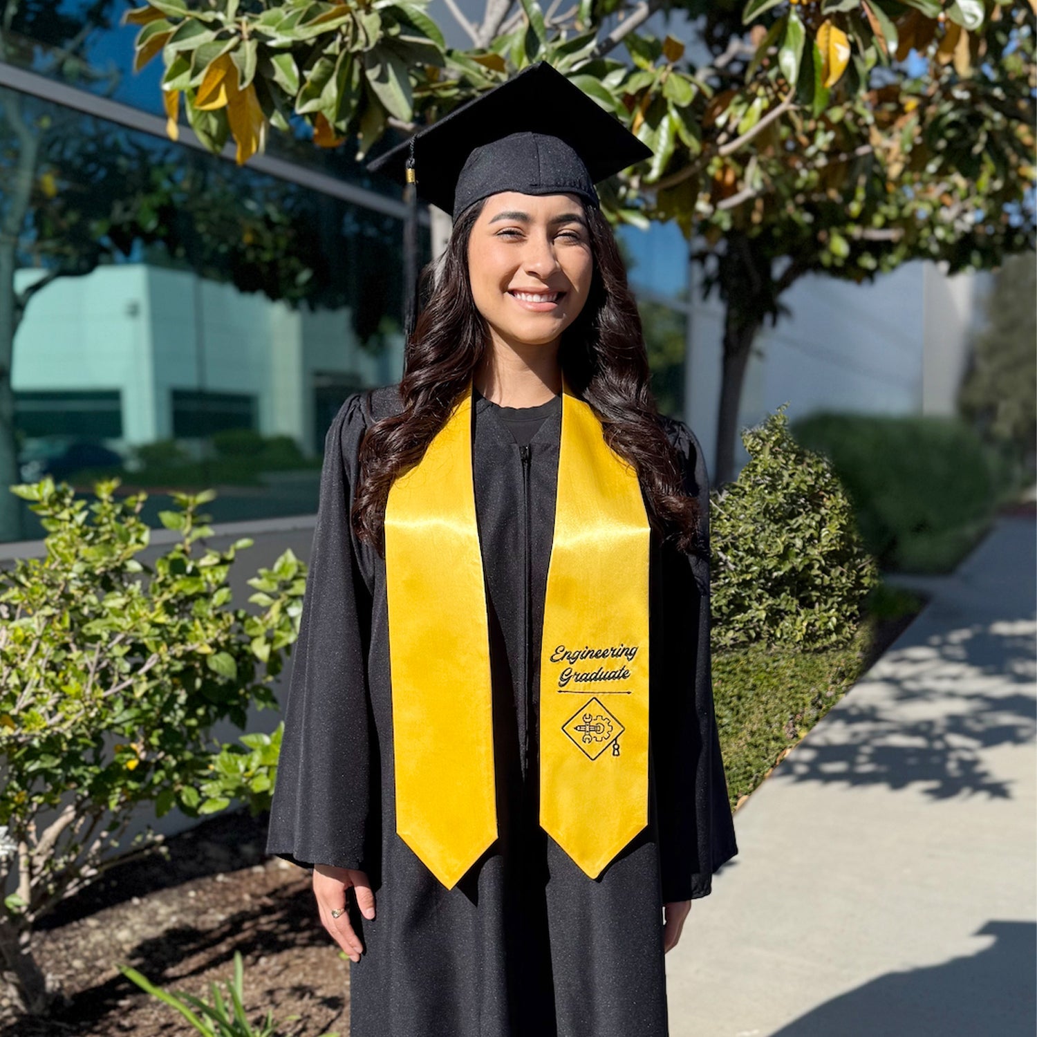 Gold Engineering Graduate Stole/Sash with Classic Tips Gold Engineering Graduate Stole/Sash with Classic Tips