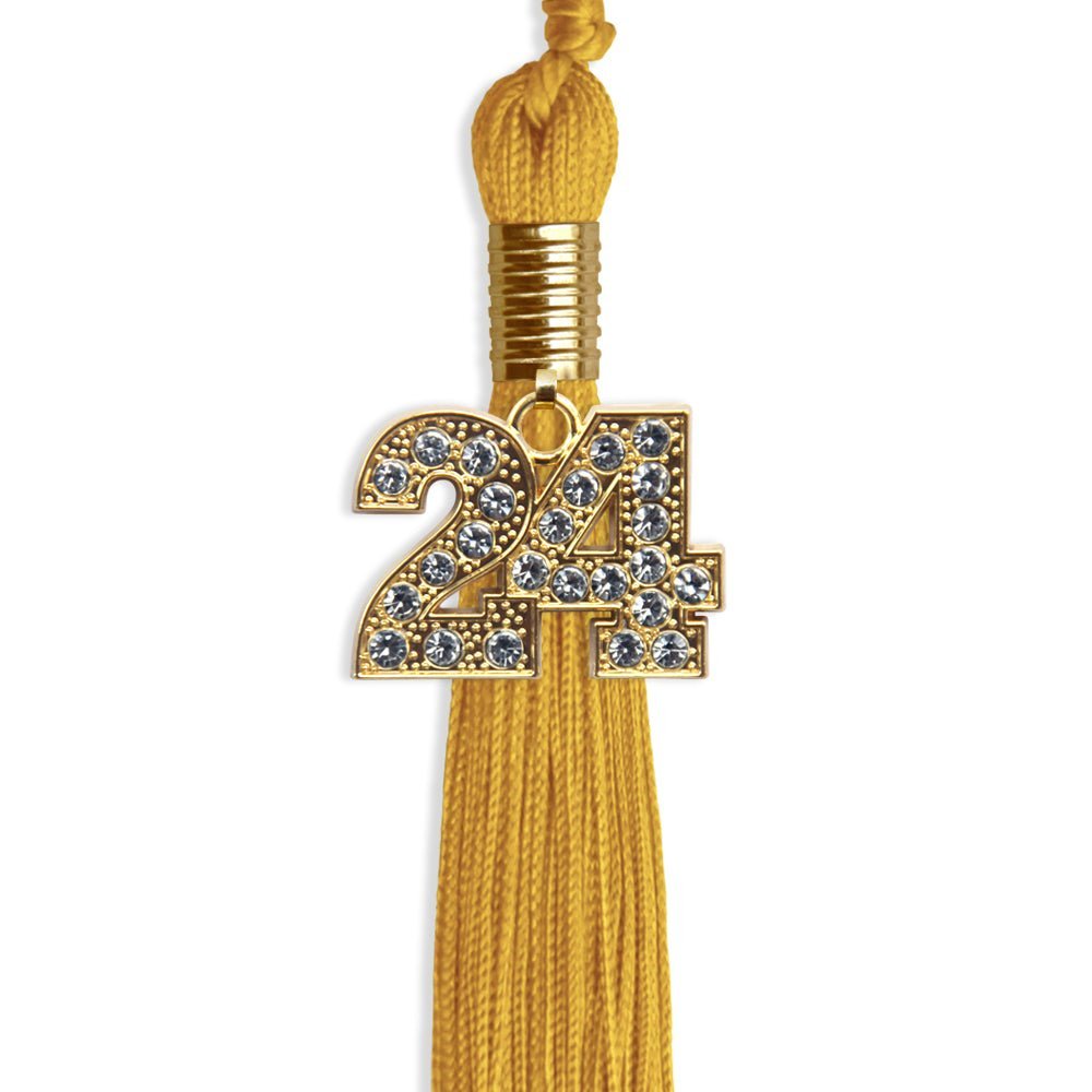 Gold Graduation Tassel with Gold Bling Charm - Endea Graduation