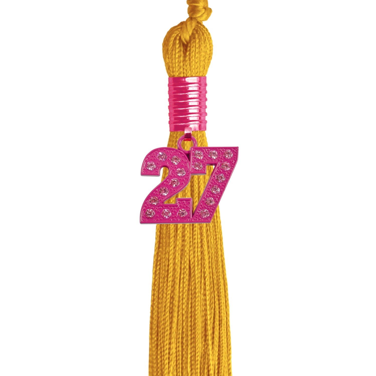 Gold Graduation Tassel with Pink Bling Charm - Endea Graduation