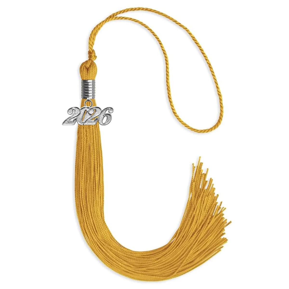 Gold Graduation Tassel with Silver Date Drop by Endea Graduation