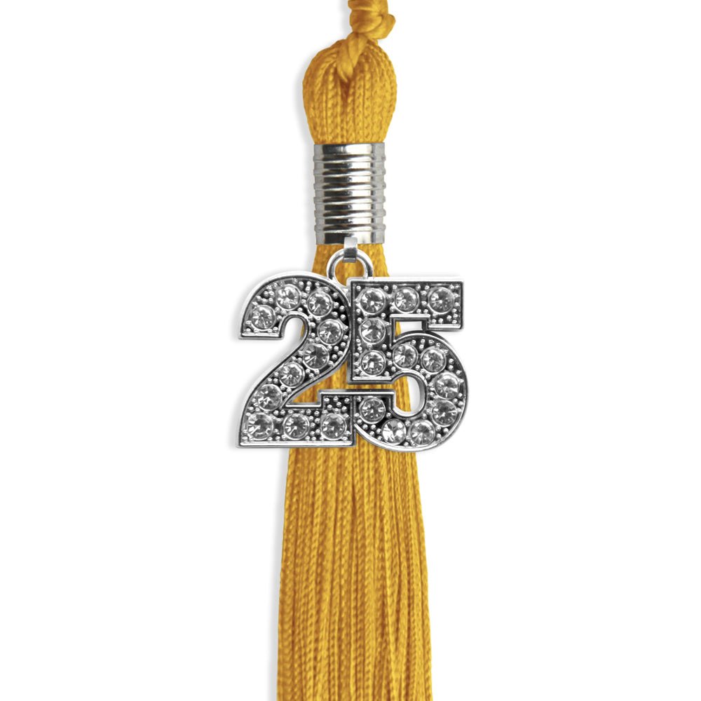 Gold Graduation Tassel with Silver Date Drop - Endea Graduation