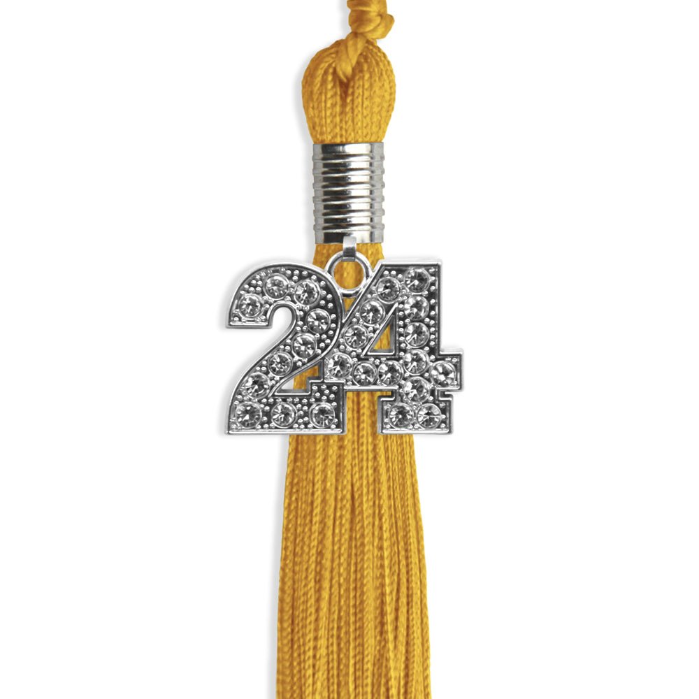 Gold Graduation Tassel with Silver Date Drop - Endea Graduation