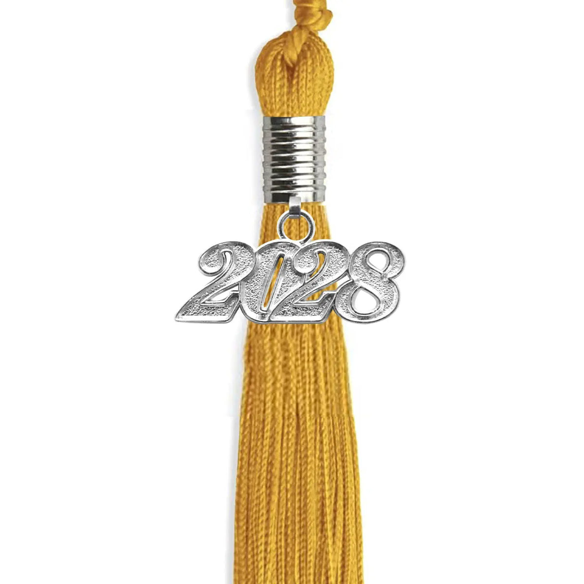 Gold Graduation Tassel with Silver Date Drop by Endea Graduation