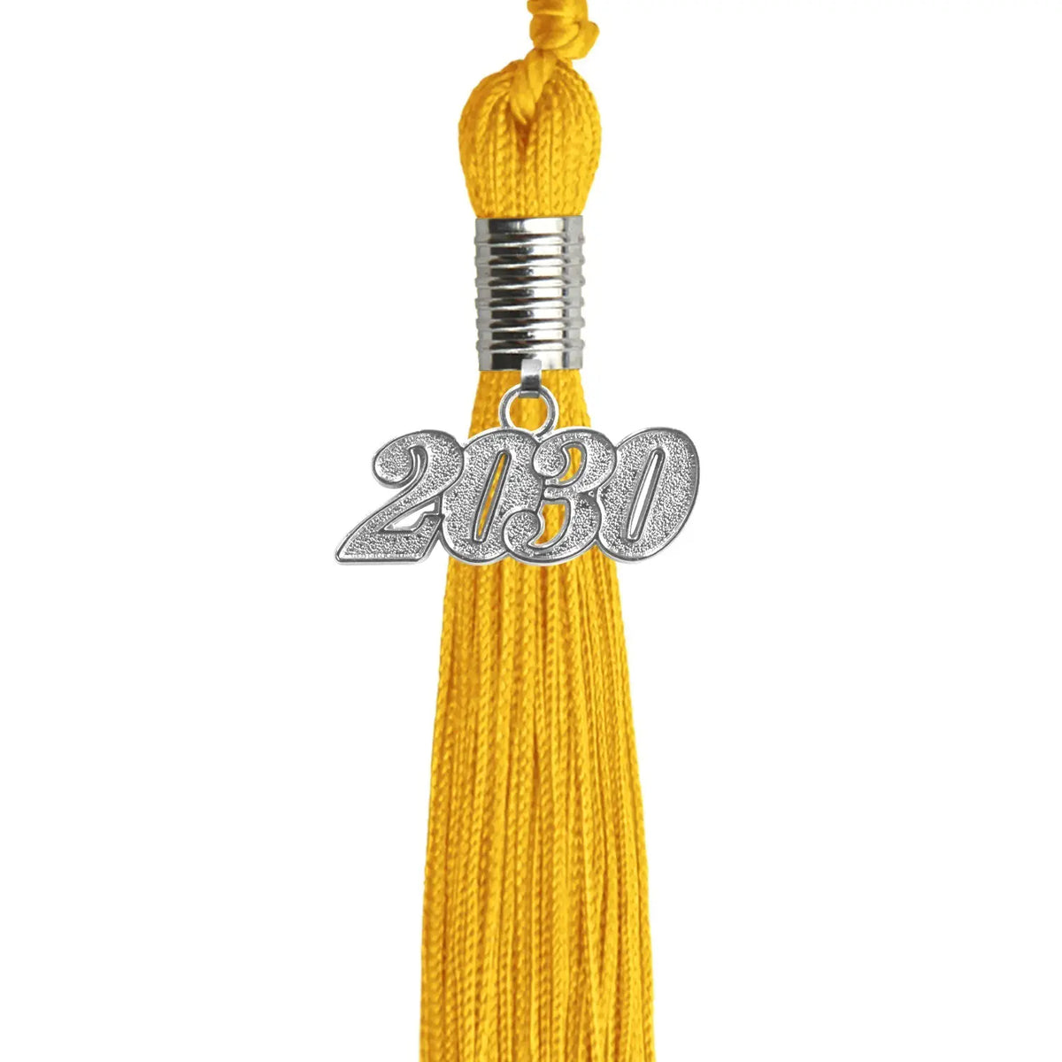 Gold Graduation Tassel with Silver Date Drop by Endea Graduation