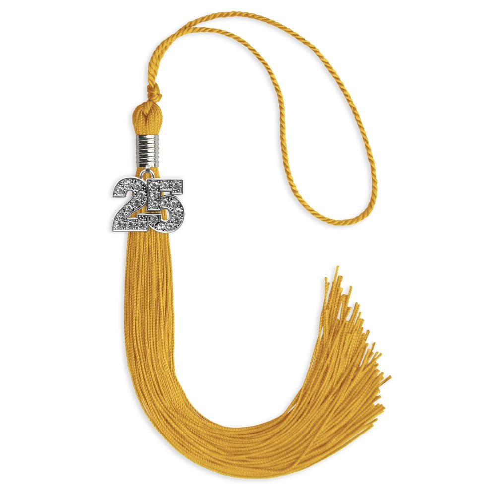 Gold Graduation Tassel with Silver Date Drop - Endea Graduation