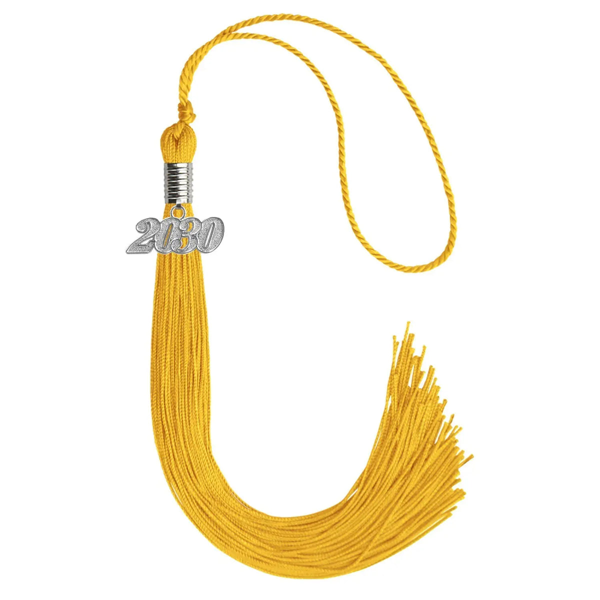 Gold Graduation Tassel with Silver Date Drop by Endea Graduation