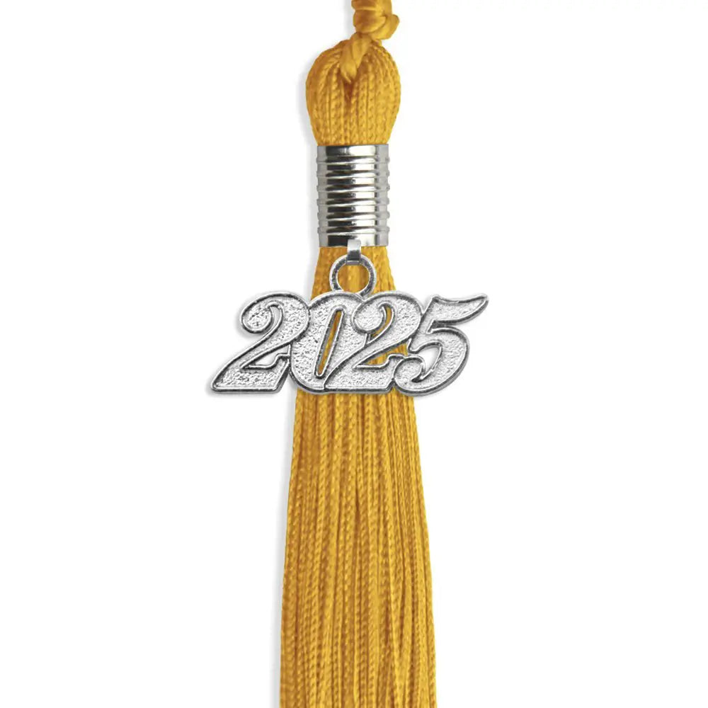 Gold Graduation Tassel with Silver Date Drop by Endea Graduation