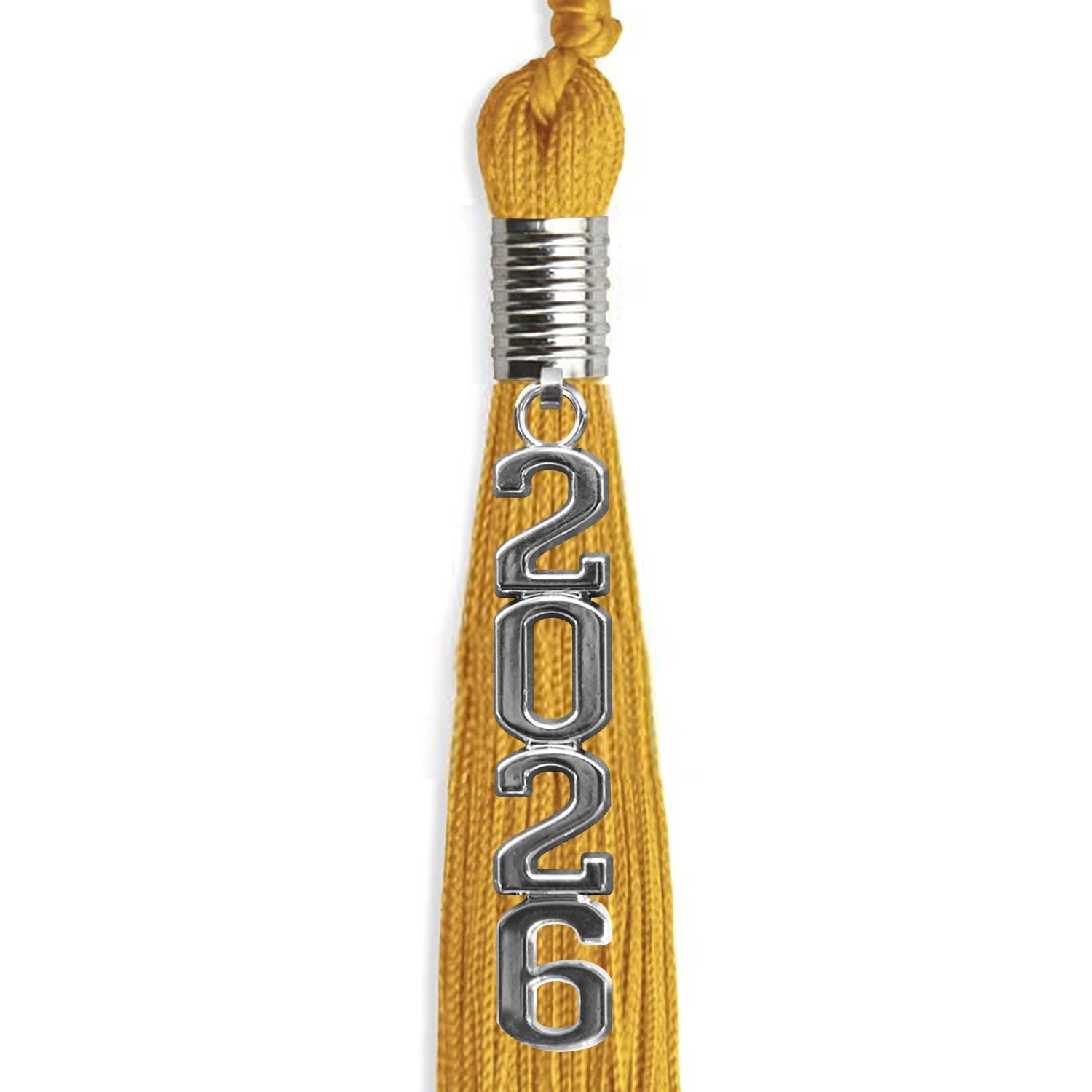 Gold Graduation Tassel with Silver Stacked Date Drop - Endea Graduation