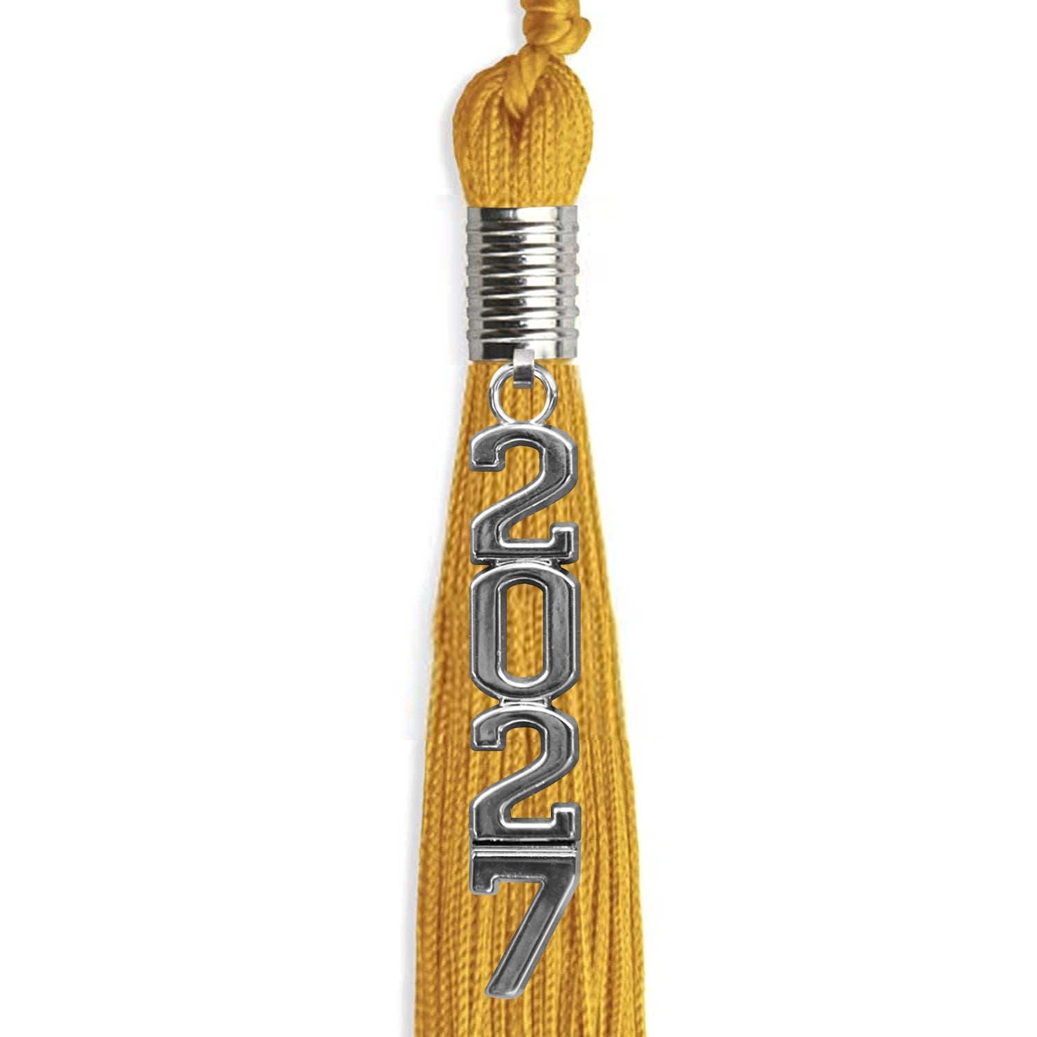 Gold Graduation Tassel with Silver Stacked Date Drop - Endea Graduation