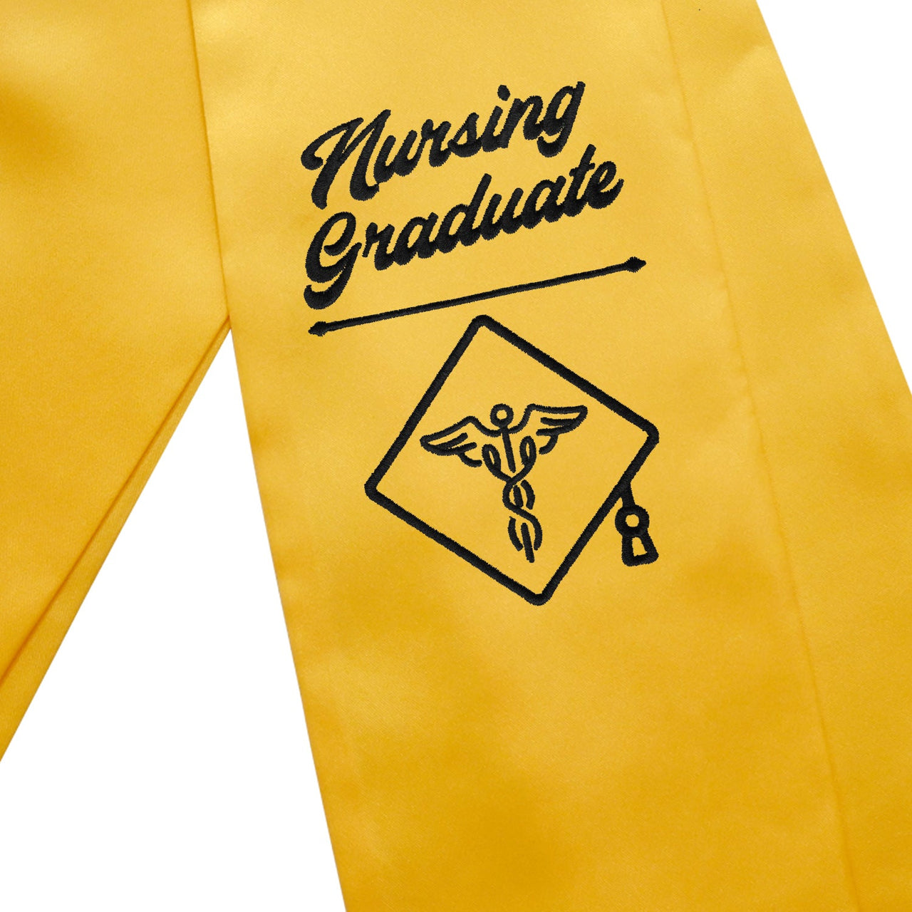 Gold Nursing Graduate Stole/Sash with Classic Tips - Endea Graduation