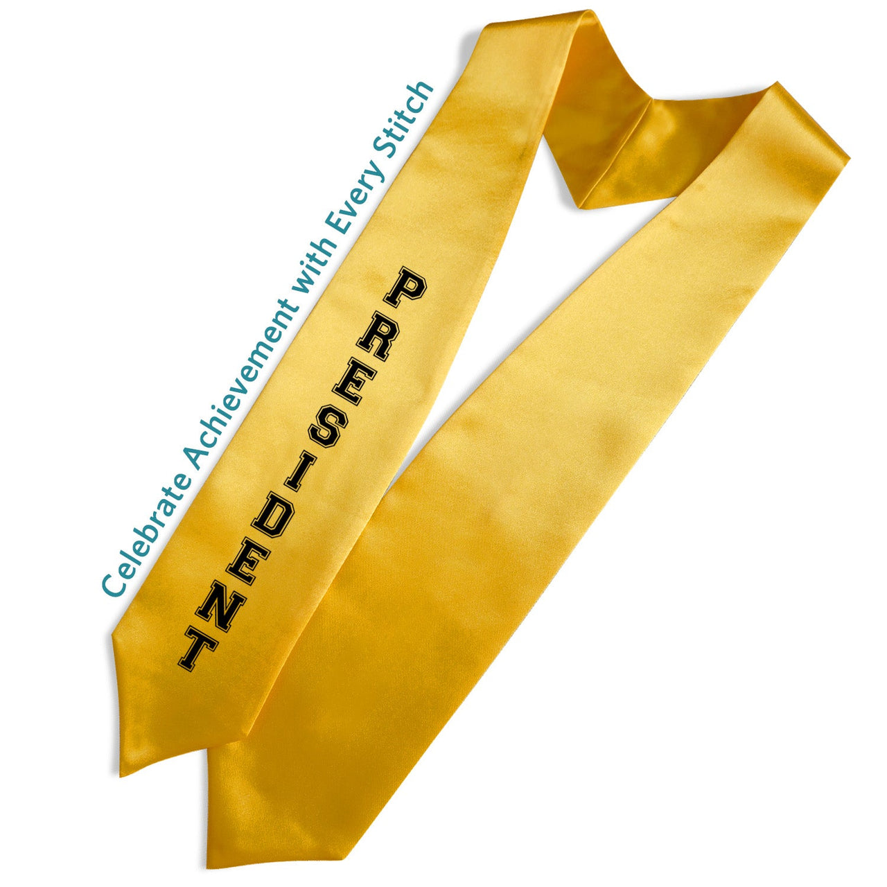 Gold President Graduation Stole - Endea Graduation