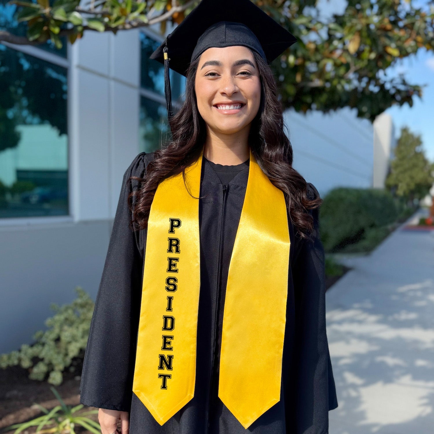 Gold President Graduation Stole - Endea Graduation