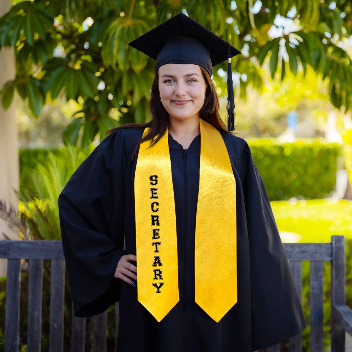 Gold Secretary Graduation Stole - Endea Graduation