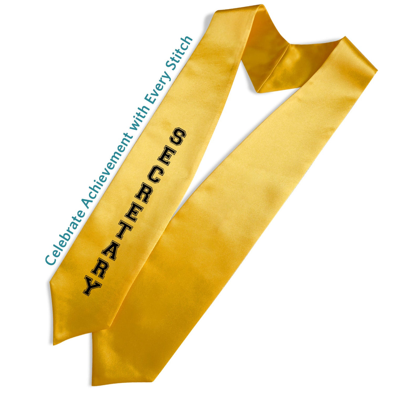 Gold Secretary Graduation Stole - Endea Graduation