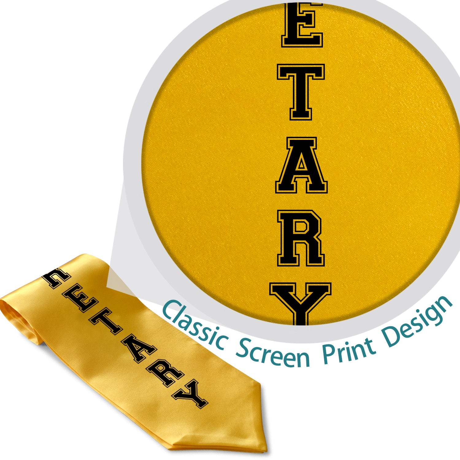Gold Secretary Graduation Stole - Endea Graduation