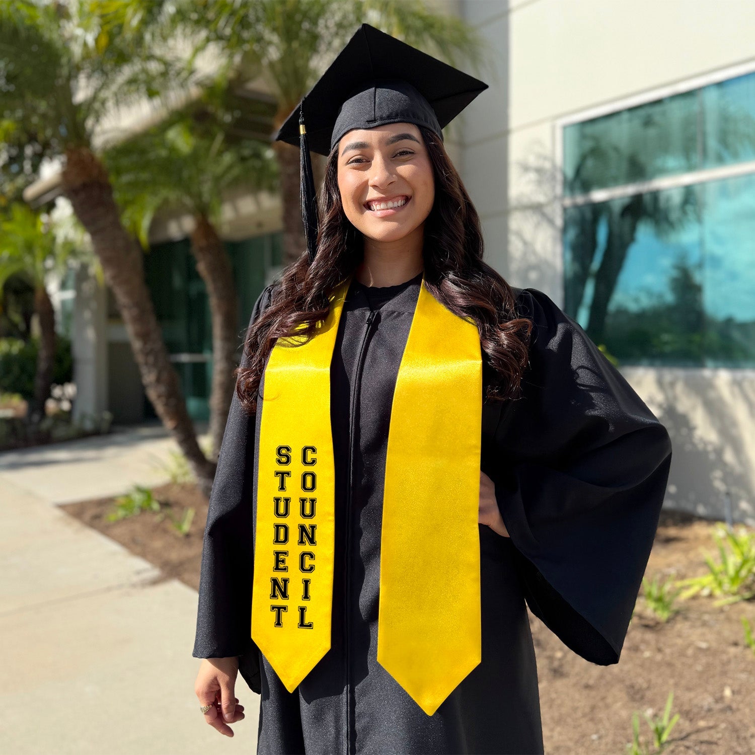Gold Student Council Graduation Stole - Endea Graduation