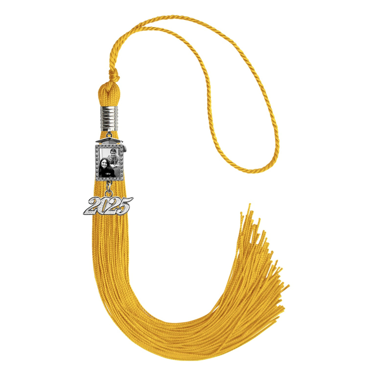 Gold Tassel with Photo Frame Charm and Year Date Drop - Endea Graduation