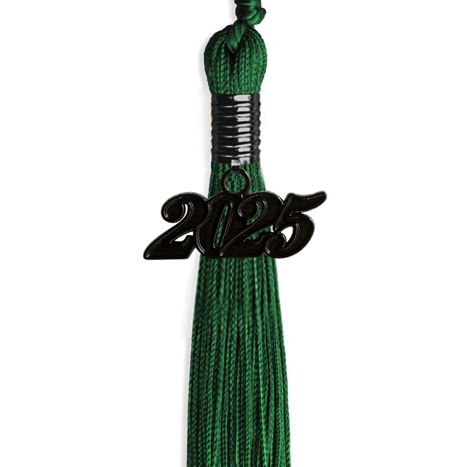 Green Graduation Tassel with Black Date Drop - Endea Graduation