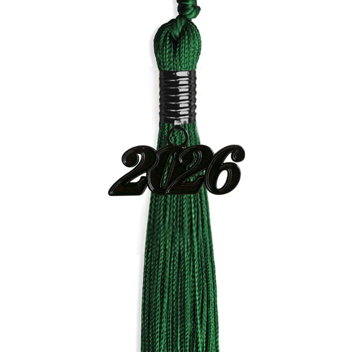 Green Graduation Tassel with Black Date Drop - Endea Graduation