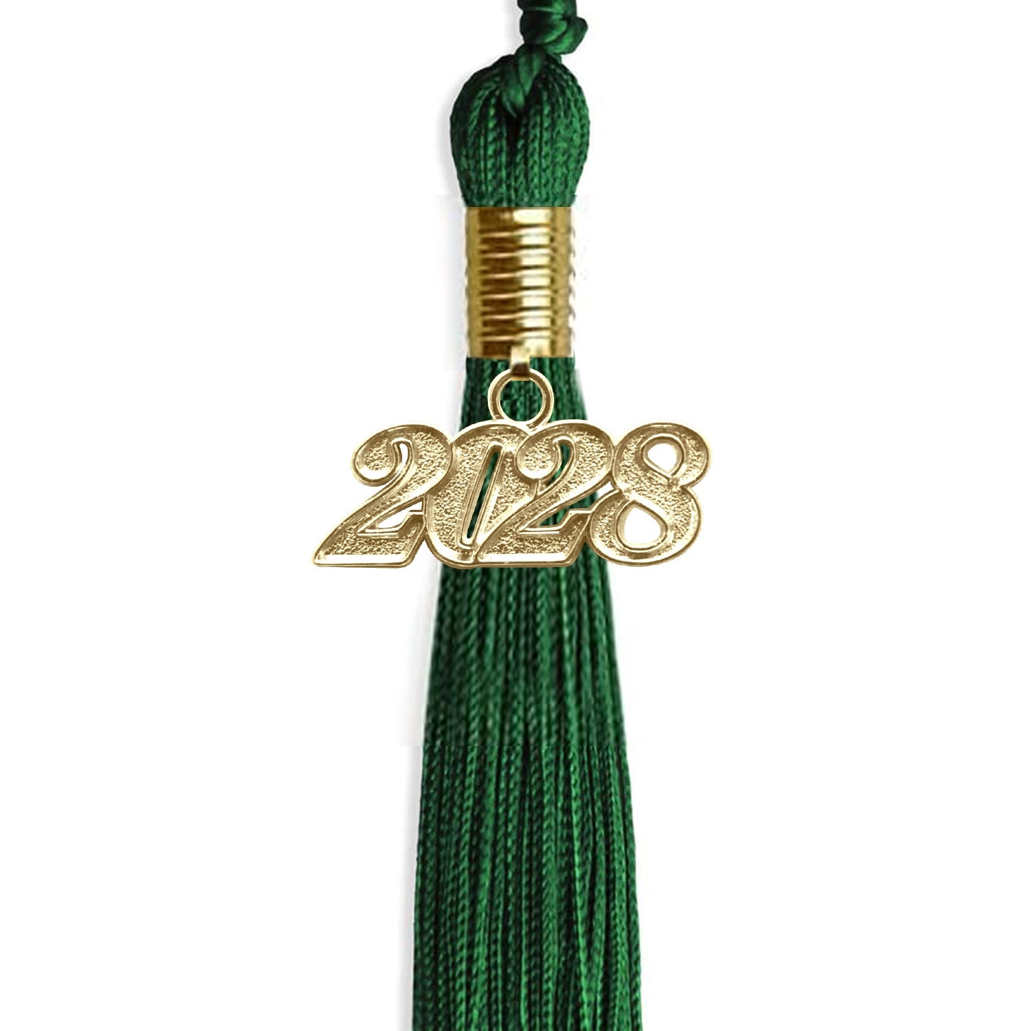 Green Graduation Tassel with Gold Date Drop - Endea Graduation