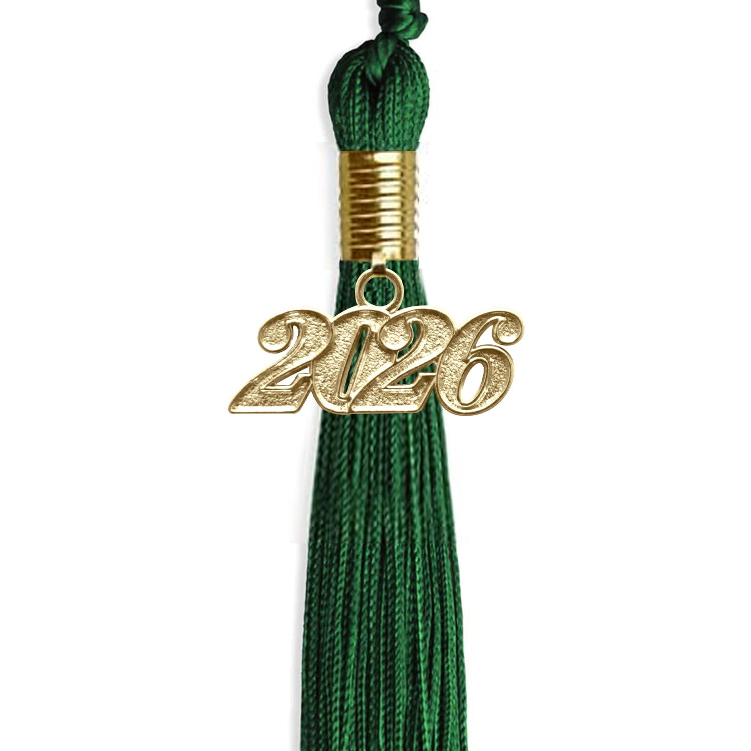 Green Graduation Tassel with Gold Date Drop - Endea Graduation