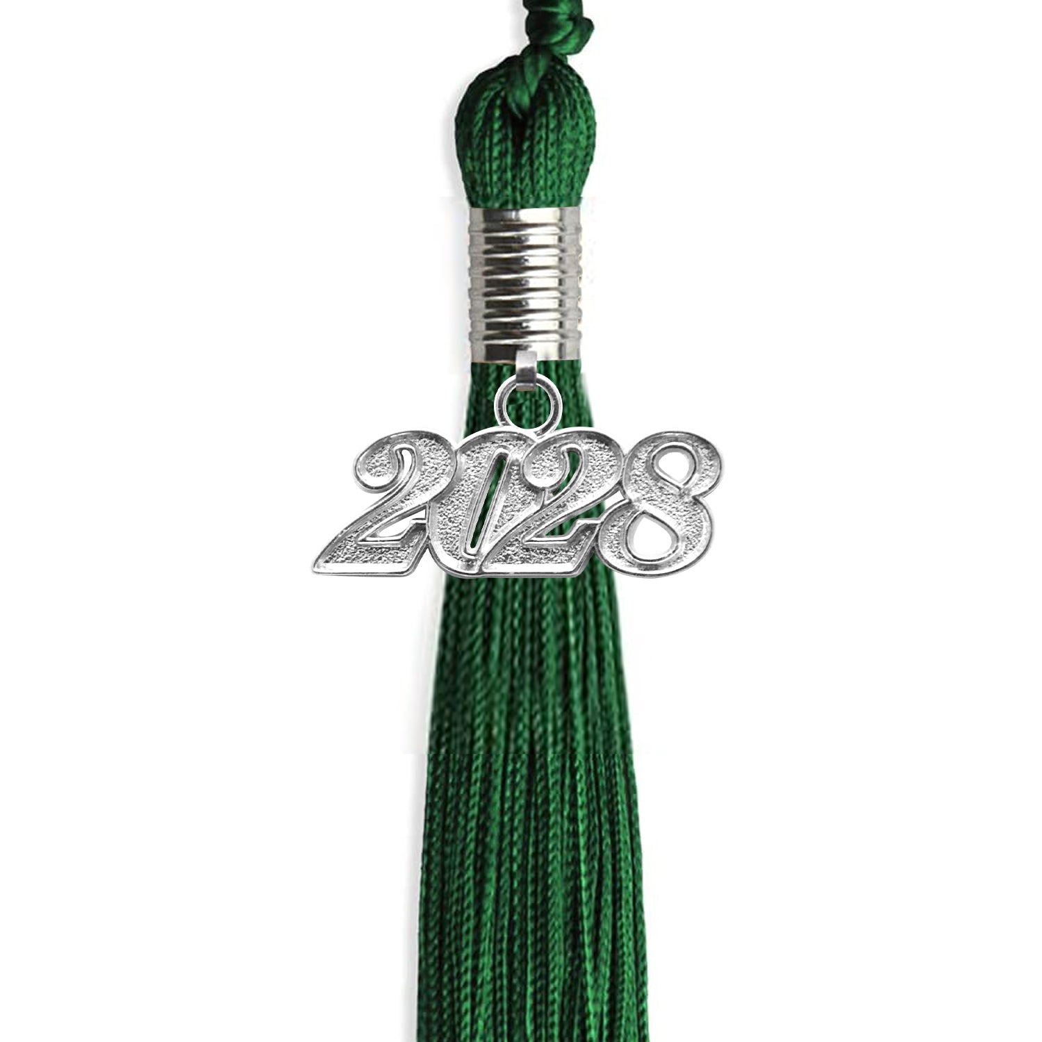 Green Graduation Tassel with Silver Date Drop - Endea Graduation