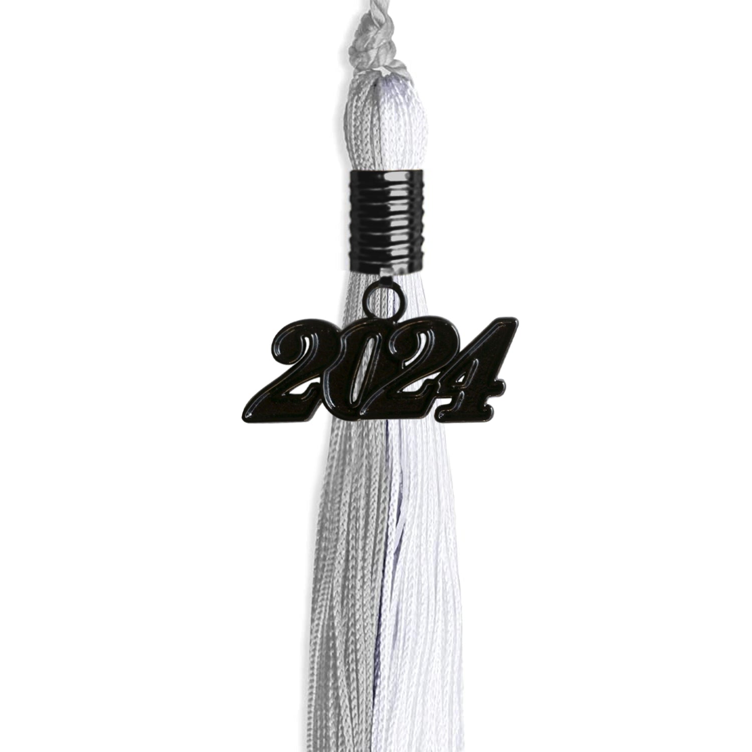 Grey/White Graduation Tassel with Black Date Drop - Endea Graduation