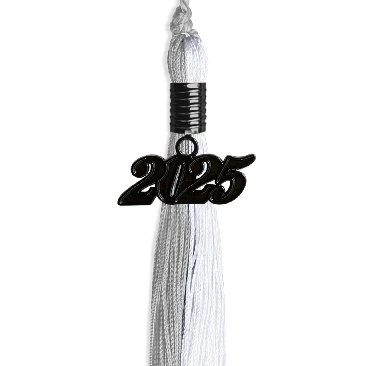 Grey/White Graduation Tassel with Black Date Drop - Endea Graduation